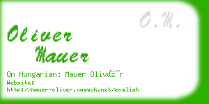 oliver mauer business card
